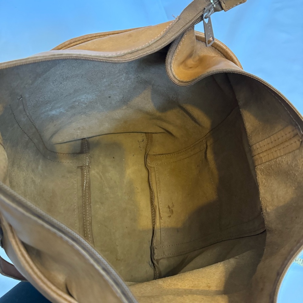 C&C California Large Tan Brown Leather Tote Bag - Picture 12 of 15
